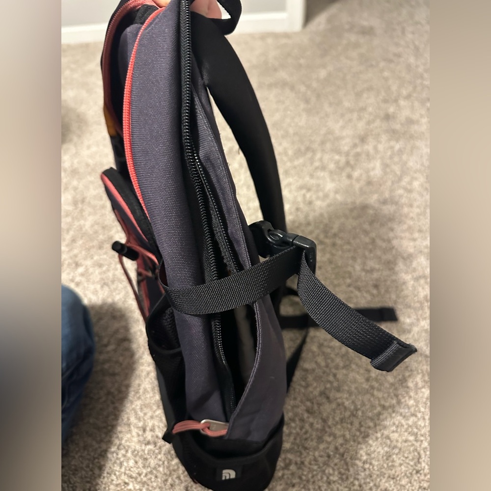 The North Face Black and Coral Backpack - Picture 5 of 6